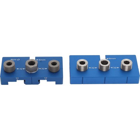 3-in-1 Exzenterbohrlehre aus Aluminium für Lochpositionierer, Präzisionswerkzeug für die Holzbearbeitung (1/5)