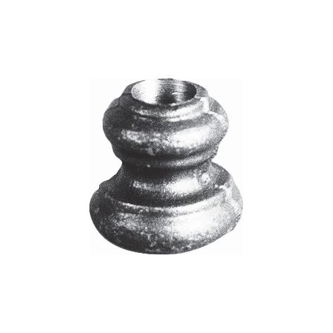 Garniture pour barreaux de Ø16mm - Hauteur 40mm largeur 40mm - Fer forgé - À souder - DECO FER FORGE (1/2)