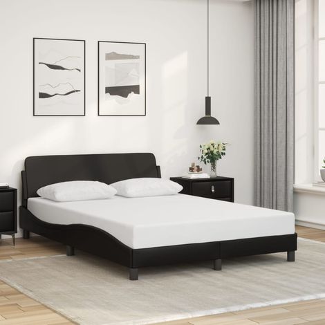 Cadre de lit Dover noir 140x190 cm similicuir vidaXL (1/5)