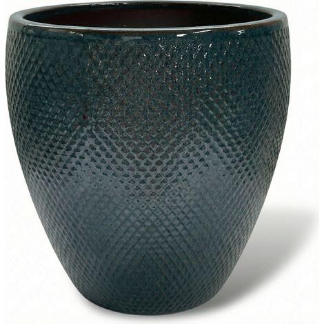Vaso SIGNAC 22x25cm blu petrolio