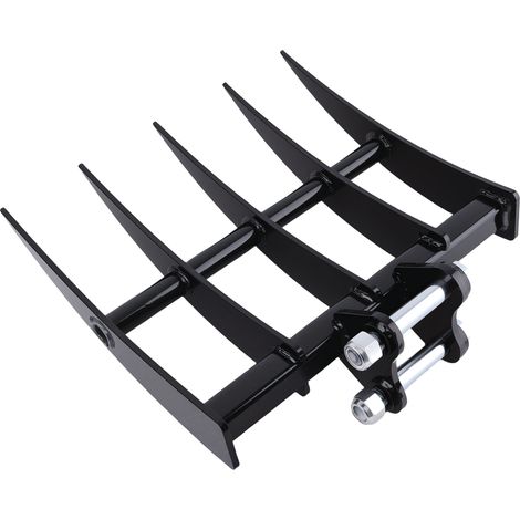 Universal Digger Rake Attachment 490mm/25mm Pins For Grading Leveling Loosening (1/5)