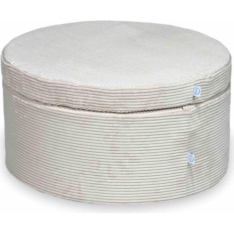 Pouf de jeu modulaire en velours côtelé beige (1/5)