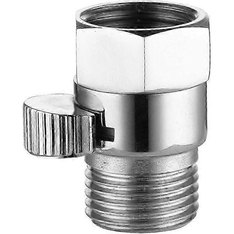 Robinet d'arrêt de pommeau de douche en laiton avec vanne marche/arrêt, raccords mâle et femelle 1/2" - (1/5)