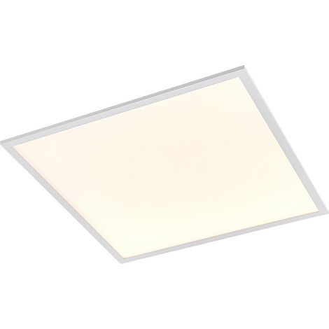 [NEUWERTIG] B-Ware Lindby Led Panel Deckenleuchte Raumbeleuchtung Quais Aluminiumrahmen Weiß Quadra