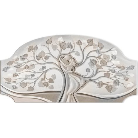 Lupia - Quadro Moderno Capezzale FAMIGLIA E AMORE FASHION TABLE, Camera da Letto, Albero della Vita Famiglia e Amore, Artigianale, Made in Italy, 50x100 cm, Marrone, Legno (1/4)