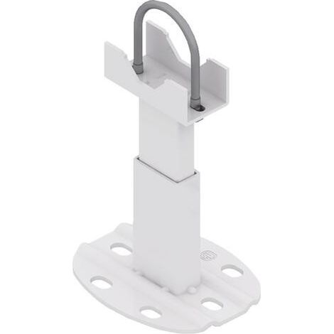 Blanc Habitat – Pied pour radiateur aluminium – Support de fixation chauffage central – Platine 100 x 60 mm – Hauteur réglable 150 à 205 mm (1/2)