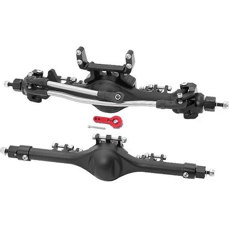 Essieux avant et arrière droits pour crawler Axial SCX10 II 1/10 noir-- (1/5)