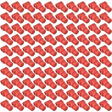 Crochet antivol pour téléphone portable, 100 pièces, serrure pour marchandises de magasin de détail, rouge (6MM) (1/5)