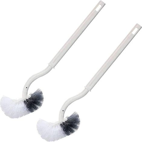 2pcs Brosse De Toilette Brosse Wc Brosse De Toilettes Manche Long Plastique, Avec Des Poils Solides Pour Le Mnage Des Toilettes, Nettoyage En Pro (1/5)