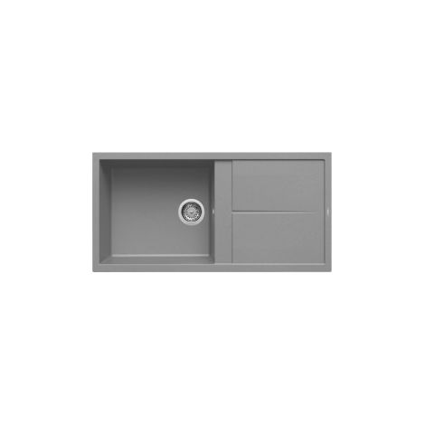 Lavello Elleci Incasso 1 vasca 100x50 Unico 480 Granitek Grigio Cemento LGU48048 (1/5)