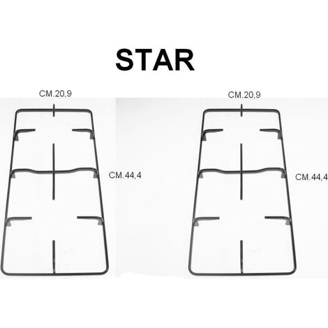 STAR KIT GRIGLIE IN PIATTINA SMALTATE NERE CUCINA 4 FUOCHI KP560-60-5F P 5550 (1/2)