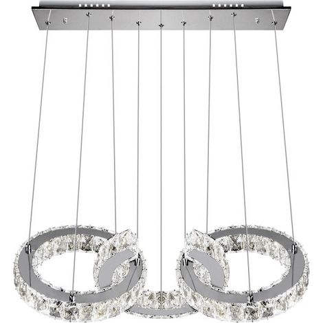 Hängeleuchte argon 1x66w led 5280lm 3000k l.63,5xw.30xh.reg.cm transparent