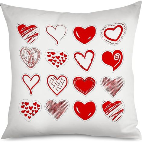 Housse de Coussin décoratif cœurs entrelacés, romantique (1/5)
