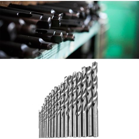 Coffret de 19 forets hélicoïdaux à queue droite en acier rapide HSS (1-10 mm) avec étui (1/5)