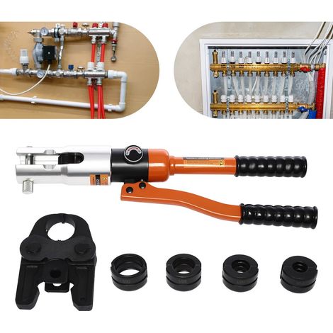 Ensemble d'outils de sertissage hydraulique professionnel 10 tonnes/100 kN, sertisseuse, pince de sertissage professionnelle, moule en U. (1/5)