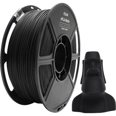 ESUN ePLA-Matte Black Filament PLA mat 1.75 mm 1 kg noir (mat) (1/3)