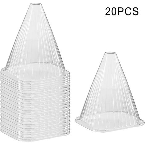 Campanas protectoras para plantas, con cubierta de PVC transparente, protegen las plantas de las heladas y de los pájaros (paquete de 20). (1/4)