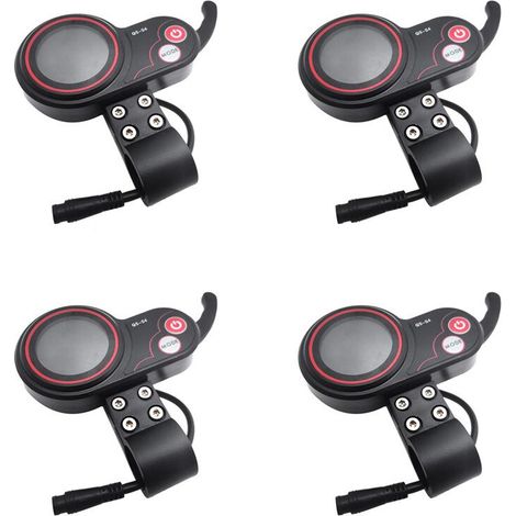 Adecuado para el panel de instrumentos con pantalla LCD y acelerador de pulgar QS-S4 48V-60V 4X, compatible con los patinetes eléctricos Zero 8, 9, 10, 8X y 10X, accesorio de pantalla de 6 pines.