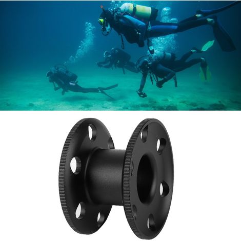 Bobine de doigt en aluminium pour plongée et apnée, légère et résistante (Noir) (1/5)