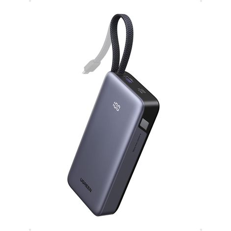 Batterie Externe 20000mAh Power Bank Charge Rapide PD 45W  CCC, 3 EN 1, Câble USB C Intégré, 2 Ports 1C1A, Chargeur PC, LED, Compatible avec Note 15 14 17 16 S26 (1/5)