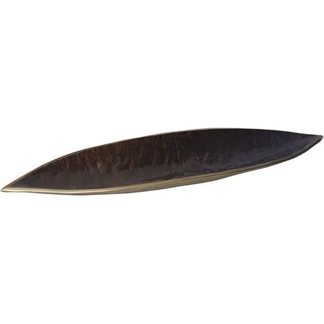 Coupe Décorative en Aluminium Marron Vide-Poches et Centre de Table 69,5 x 14 x 4,5 cm - PANGIVO (1/4)