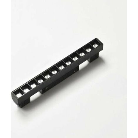 Projecteur LED sur Rail Magnétique 48V DC 12W NOIR - Blanc Chaud 2300K - 3500K - SILAMP (1/2)