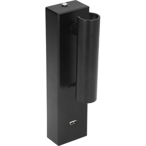 Applique murale de lecture minimaliste à LED avec interrupteur et port USB pour chambre intérieure 100-240 V (1/5)