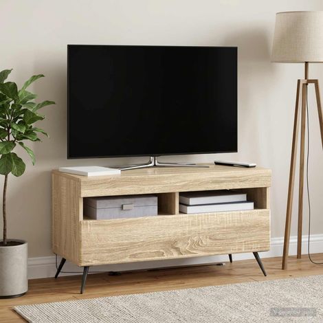 vidaXL Mueble de TV LED Roble Sonoma Madera de ingeniería (1/5)