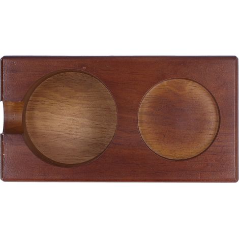 Support pour tasseur à café à 2 trous, poignée en hêtre, tapis de tasseur, support pour la maison et le restaurant (extérieur)