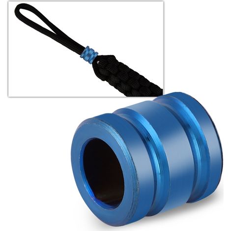 Pendentif EDC en alliage TC4 bleu pour paracord, accessoire survie et plein air (taille S)