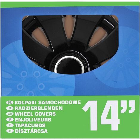 Set copricerchi aura nero 14 pollici 4 pezzi in scatola espositiva (1/5)
