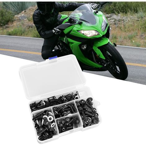 177-teiliges Motorradverkleidungsschrauben-Set M5 M6, Windschutzscheibenschrauben, farbige Befestigungselemente, Muttern und Clips für Kawasaki, Suzuki, Honda, Ducati, Yamaha, BMW, GSXR Motorräder (sc (1/5)