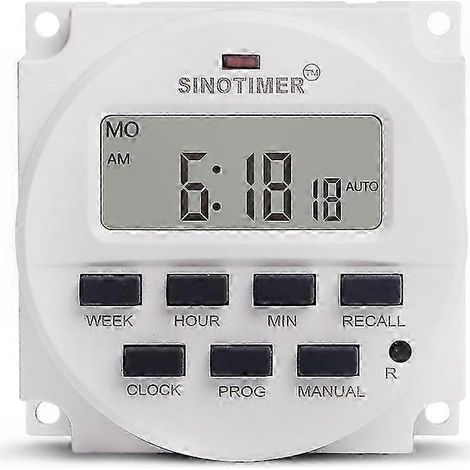 7-Tage-Programmierbarer Digitaltimer mit 15,98-Zoll-LCD-Bildschirm und 12-V-Gleichspannungssteuerung für effizientes Zeitmanagement (1/5)
