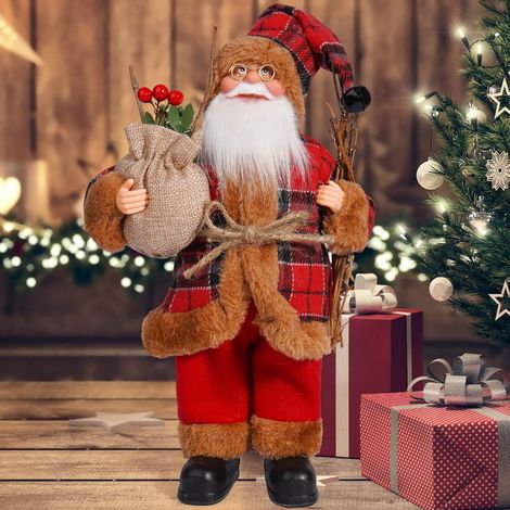 Santa Claus - 32 cm - Peluche Décor Noël - Intérieur Maison Bureau - 1 Pièce (1/5)