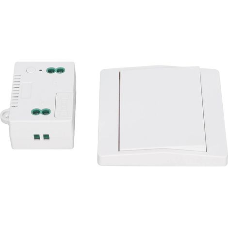 Kit récepteur pour interrupteur sans fil à énergie cinétique autogénérée, télécommande murale, AC110‑230V (1/5)