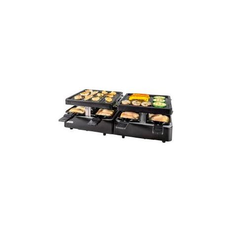 Unold 48755 Griglia per Raclette 8 persone 1300 W Piastre Antiaderenti in Ghisa colore Nero (1/3)