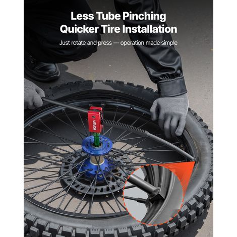 Outils de Changement de Pneus pour Motos Tout-terrain, Démonte Pneu Manuel avec Adaptateurs d'Axe 15-25 mm, 2 Leviers à Pneumatique… (1/5)