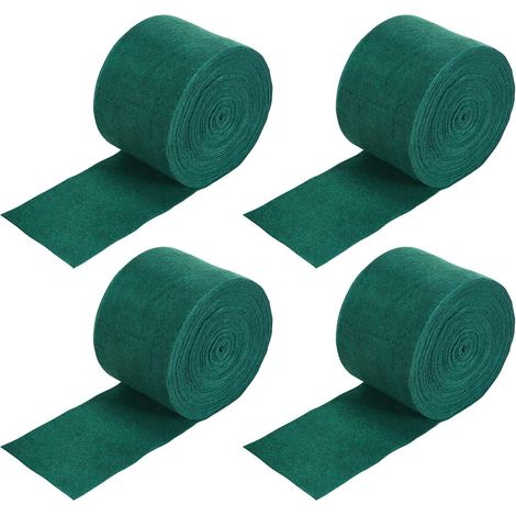 Bandage protecteur pour tronc d'arbre contre le froid et le gel, toile d'hivernage en polyester pour arbustes, Composition : 4 pièces, Couleur : vert (1/5)