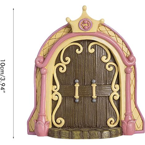 Porte féerique pour arbres, miniature de jardin féerique, accessoires de décoration extérieure, sculpture décorative pour chambre d'enfant, arbres muraux (1/5)