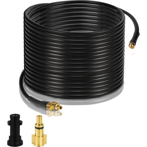 SWANEW Tubo per idropulitrice Tubo flessibile nero per sblocco Pulizia 20m (1/3)