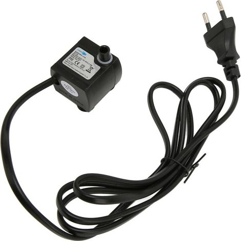 Mini Pompe à Eau Submersible Réglable Silencieuse Étanche IPX8 avec Ventouse pour Aquarium, Prise EU 220-240V (1/5)