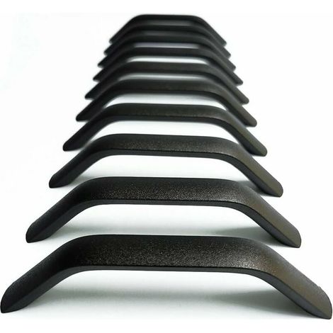 YMYNY 10 Stück Türgriffe 128 mm Moderne Schubladenknöpfe Ziehgriffe für Möbelschränke Schwarz (1/4)