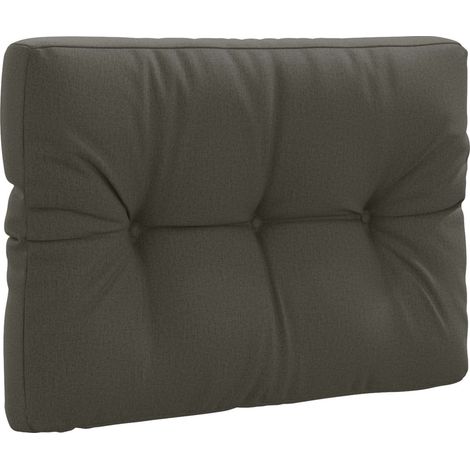 Coussin de Dossier pour Palette Extérieur et Intérieur Polyester Anthracite 70 x 60 x 12 cm (1/5)