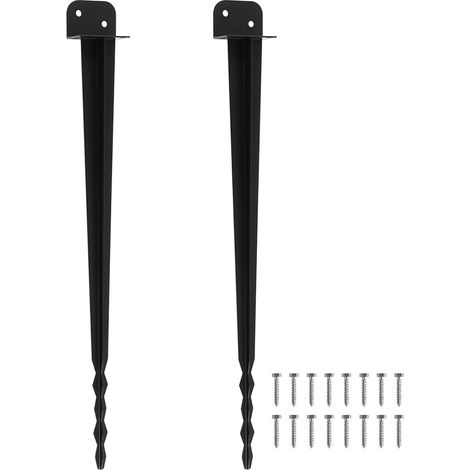 Jiubiaz 2x Pfostenträger Einschlaghülse Länge 700 mm Einschlagbodenhülse Pfostenträger für Vierkantholzpfosten