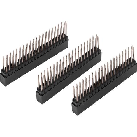 MINKUROW 3 Stück 2x20 Pins Buchsenleisten, Pin Header Connector für Raspberry Pi, Pin Pitch 2.54mm/ 0.1inch (1/5)