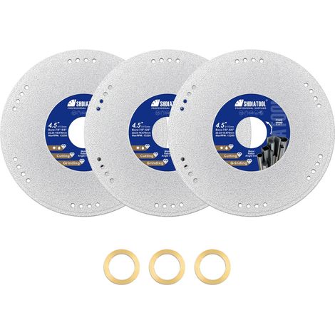 115mm Disque Diamant Metal - 22,23/15,875mm Disque Meuleuse x 3 (1/5)