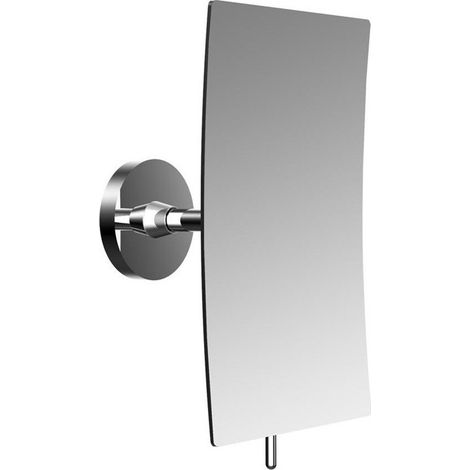 Miroir mural PURE carré, 1 bras, 3 fois chromé EMCO