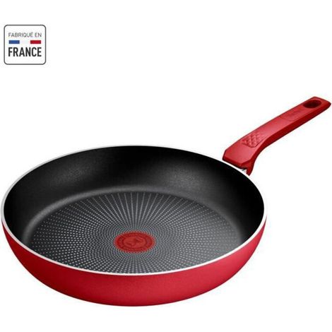Faitout rouge aluminium 24cm avec couvercle - - C2894602 (1/5)