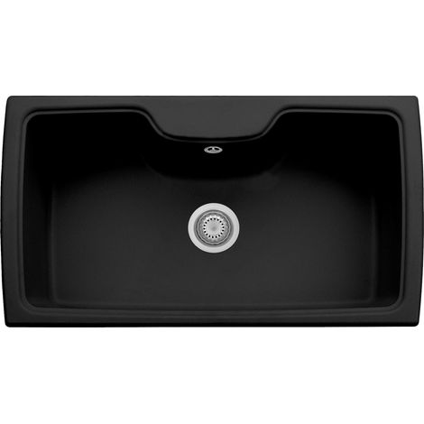 Lavello composito cucina Plados HR0860 una vasca - UG 70 Nero Matt (1/3)