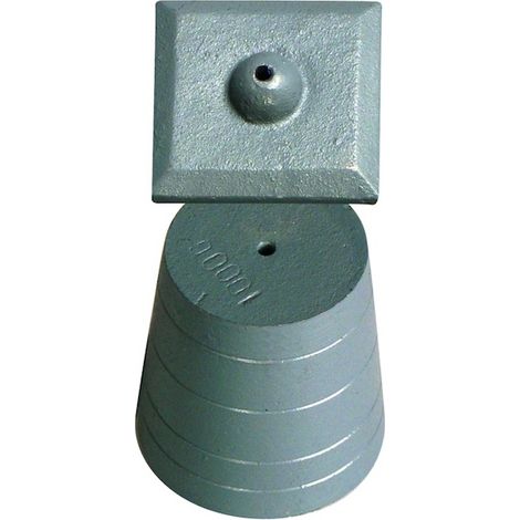 Taliaplast – Plomb de maçon conique en fonte 1200g – Plaque ajustée pour stabilité – Livré avec cordeau 3m – 420405